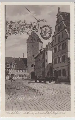 (54236) AK Dinkelsbühl, Rothenburgertor m. Spital u. Greifenschild, vor 1945