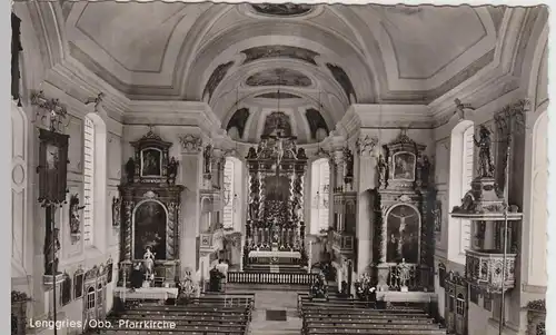 (54083) Foto AK Lenggries, Pfarrkirche, Inneres, nach 1945