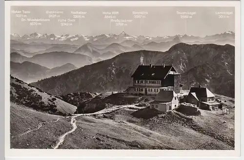 (53932) Foto AK Rotwandhaus im Mangfallgebirge, 1959