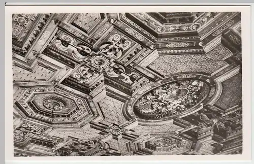 (53913) Foto AK Schloß Ortenburg, geschnitzte Renaissance-Holzdecke, nach 1945