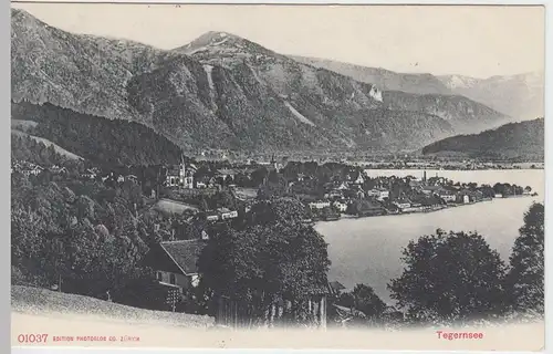 (51799) AK Tegernsee, Totale, vor 1920