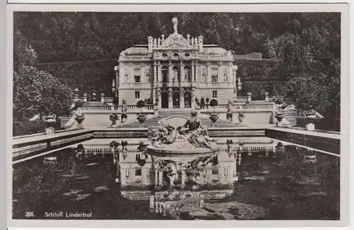 (5177) Foto AK Ettal, Schloss Linderhof, ab 1935