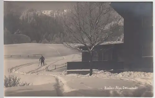 (51553) Foto AK Immenstadt, Rieder-Alm im Winter, vor 1945