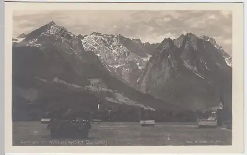 (5094) Foto AK Garmisch, Wettersteingebirge, Zugspitze, vor 1945