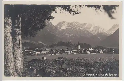 (50878) Foto AK Oberstdorf, Blick vom Café Speiser, 1931