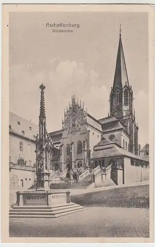 (50777) AK Aschaffenburg, Stiftskirche, 1922