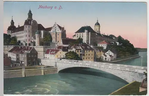 (49248) AK Neuburg a.d. Donau, Schloß, Kaserne, Feldpost 1915