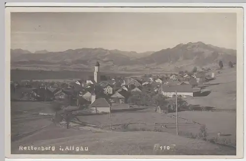 (49036) Foto AK Rettenberg im Allgäu, Totale, 1928