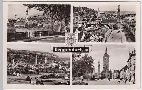 (48965) Foto AK Deggendorf, Mehrbildkarte, 1954