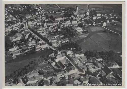 (47701) AK Vilsbiburg, Panorama, Luftbild 1941