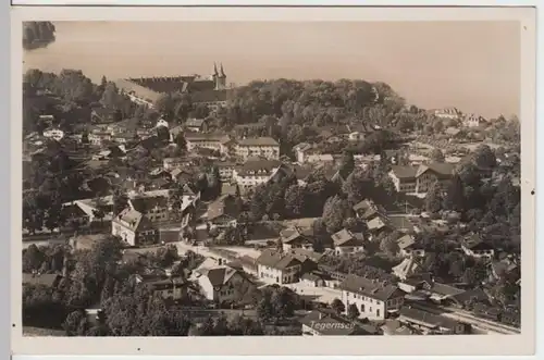 (4770) Foto AK Tegernsee, Kloster, Stadtansicht 1937