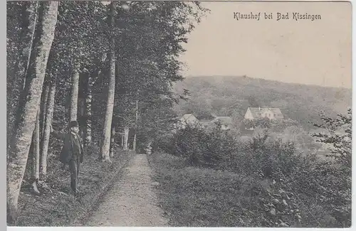 (47416) AK Bad Kissingen, Waldweg am Ort, um 1910