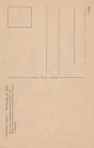 (473) Künstler AK J. Neumann, Füssen, Durchgang am Spital 1920er