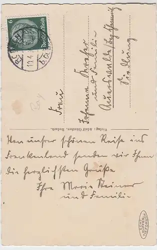 (46878) AK Rodach bei Coburg, Pulverturm m. alter Stadtmauer, 1936