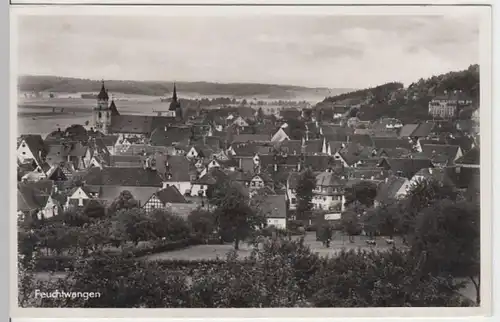 (4665) Foto AK Feuchtwangen, Stiftskirche, Ortsansicht 1939
