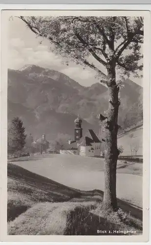 (46435) Foto AK Blick zum Heimgarten, Kochel am See, mit Kirche, 1932