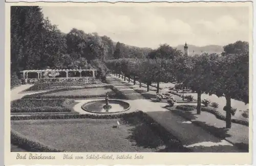 (4609) AK Bad Brückenau, Schlosshotel, Garten