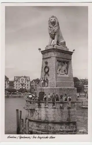 (4457) Foto AK Lindau, Bodensee, Löwe 1953