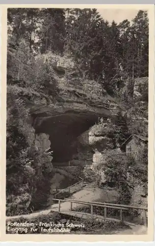 (4447) Foto AK Pottenstein, Fränk. Schweiz, Teufelshöhle 1955