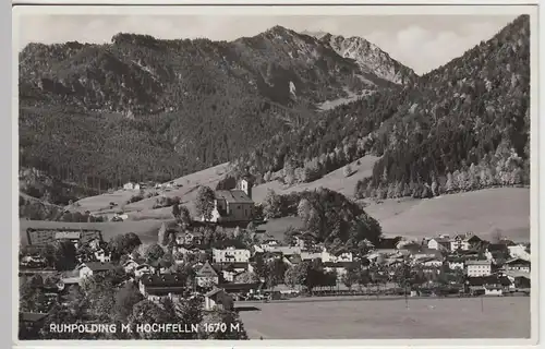 (44464) AK Ruhpolding, Gesamtansicht m. Hochfelln, 1937