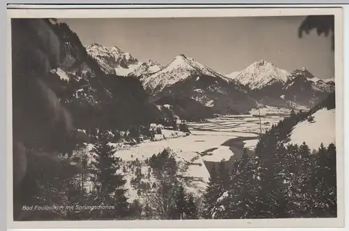 (44341) Foto AK Bad Faulenbach, Panorama m. Sprungschanze, 1930