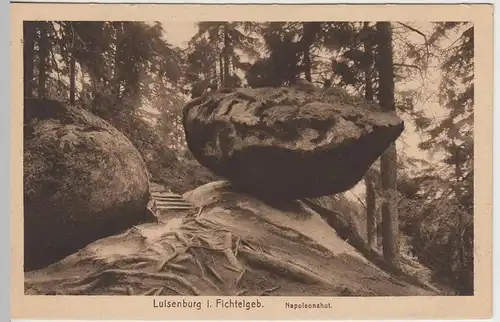 (42718) AK Wunsiedel, Luisenburg, Fichtelgeb., Napoleons Hut, vor 1945