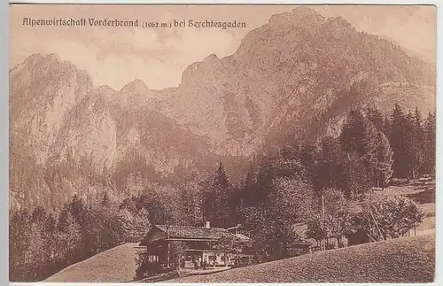 (41498) AK Alpenwirtschaft Vorderbrand bei Berchtesgaden, 1910