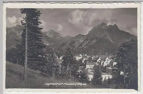 (41038) Foto AK Füssen i. Allgäu, Totale, Feldpost 1943