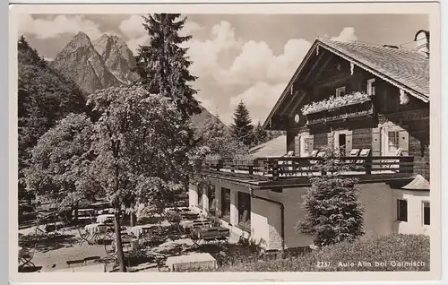 (40779) Foto AK Aule-Alm bei Garmisch, 1937