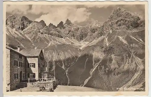 (39733) Foto AK Kemptnerhütte in den Allgäuer Alpen 1938