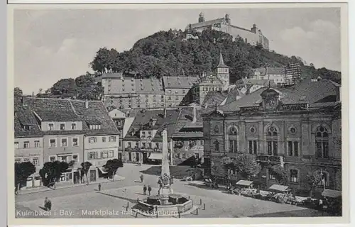 (3961) AK Kulmbach, Marktplatz, Plassenburg, um 1936