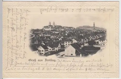 (3907) AK Gruß aus Freising, Panorama 1901