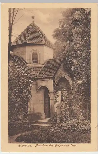 (38865) AK Bayreuth, Mausoleum des Komponisten Liszt, 1910/20er