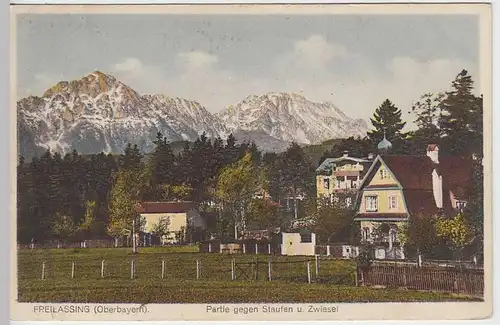 (37925) AK Freilassing, Partie gegen Staufen u. Zwiesel, 1927