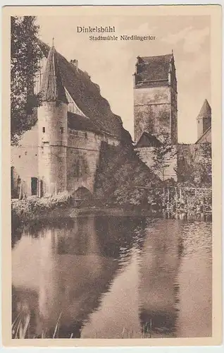 (37244) AK Dinkelsbühl, Stadtmühle Nördlingertor, vor 1945