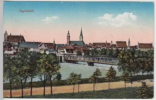 (36583) AK Ingolstadt, Totale, Feldpost 1917