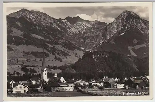 (36248) Foto AK Fischen i. Allgäu, Totale, Bahnpost 1937