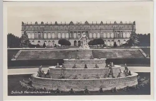 (35311) Foto AK Schloß Herrenchiemsee, vor 1945