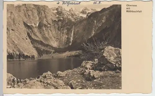 (3504) Foto AK Obersee, Königssee, Schönau, Röthbachfall