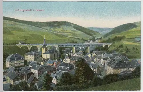 (34923) AK Ludwigsstadt, Totale, 1917