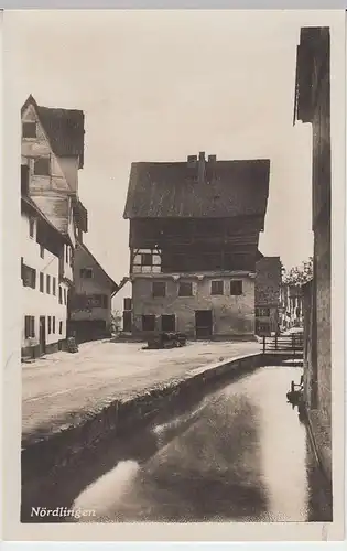 (34912) Foto AK Nördlingen, hintere Gerbergasse, vor 1945