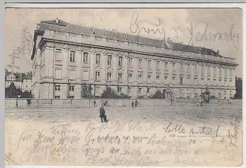 (34500) AK Ansbach, Königliches Schloss, 1902