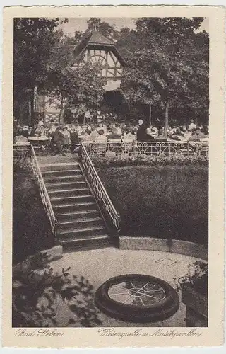 (34002) AK Bad Steben, Wiesenquelle, Musikpavillon, 1938