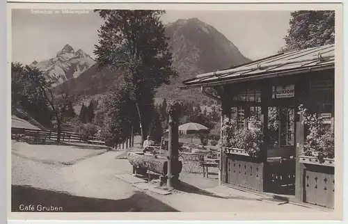 (33384) Foto AK Oberstdorf, Café Gruben, 1933