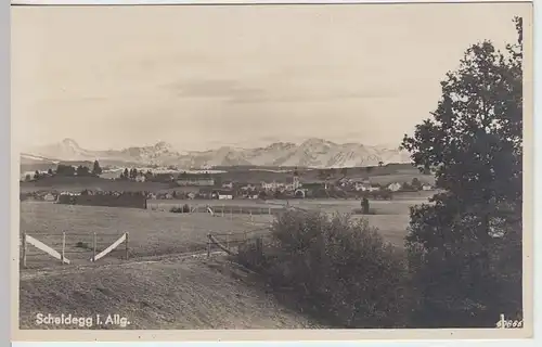 (33267) Foto AK Scheidegg (Allgäu), Panorama, vor 1945