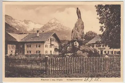 (33227) AK Fischen (Allgäu), Kriegerdenkmal, 1928