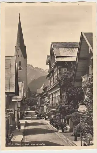 (33208) Foto AK Oberstdorf, Kirchstraße, 1940