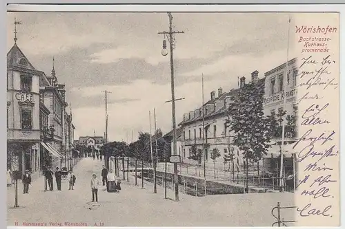 (33095) AK Wörishofen, Bachstraße, Kurhauspromenade, 1904