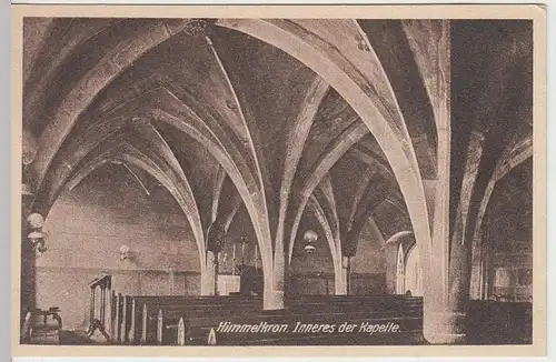 (32941) AK Kloster Himmelkron, Inneres der Kapelle, 1923