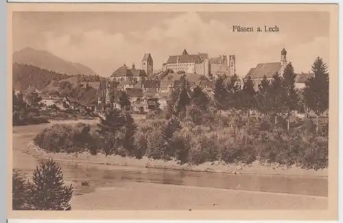 (3072) AK Füssen, Kloster St. Mang, Hohes Schloss, vor 1945